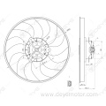 Cooling fan universal for RENAULT MEGANE RENAULT KANGOO